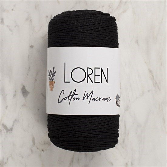 Loren Cotton Macrame Siyah -L101 - 34184