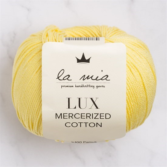 La Mia Lux Mercerized Cotton Sarı El Örgü İpi - 177 - 33753