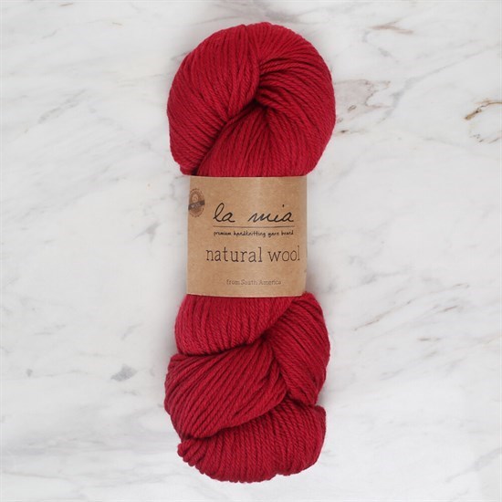 La Mia Natural Wool Koyu Kırmızı El Örgü İpi - L893 - 34395