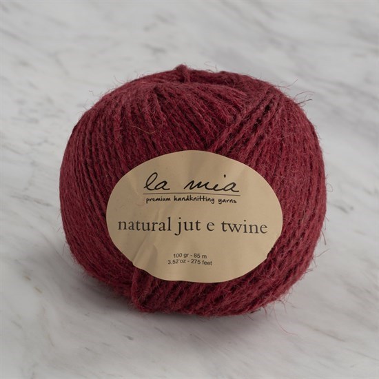 La Mia Natural Jute Twine 100 gr Bordo Jüt İp - L211 - 34105