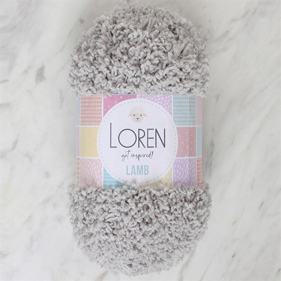 Loren Lamb Gri El Örgü İpi - R020 - 34422