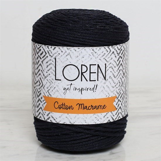 Loren Cotton Macrame Lacivert - R005 - 34361