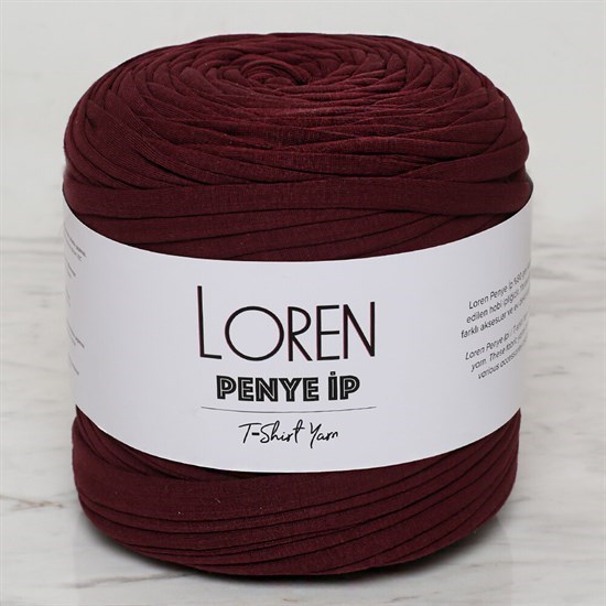 Loren Penye Kumaş El Örgü İpi Bordo - 35 - 34490