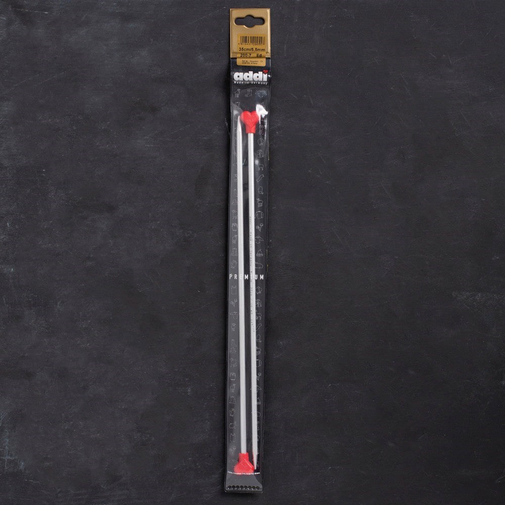 Addi Kalpli 5,5mm 35cm Klasik Alüminyum Örgü Şişi 