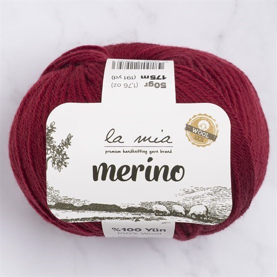 La Mia Merino Bordo El Örgü İpi - L065 - 33792