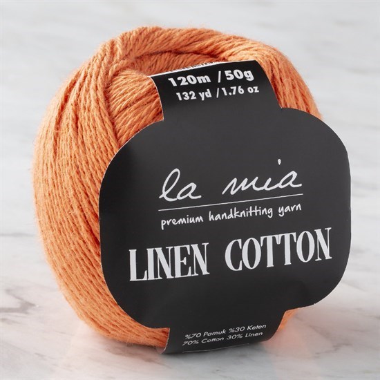 La Mia Linen Cotton Turuncu El Örgü İpi - L151 - 33872