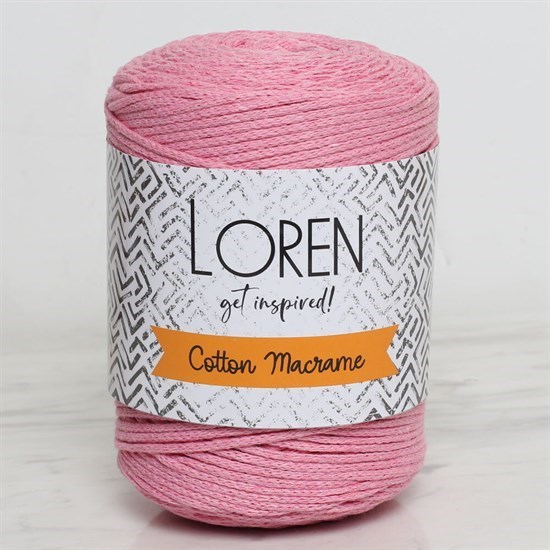 Loren Cotton Macrame Pembe - R103 - 34372