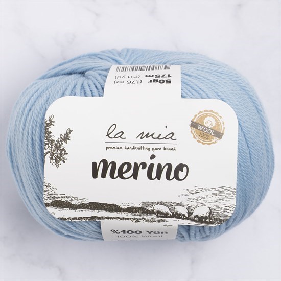 La Mia Merino Mavi El Örgü İpi - L095 - 33784