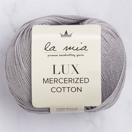 La Mia Lux Mercerized Cotton Gri El Örgü İpi - 232 - 33757