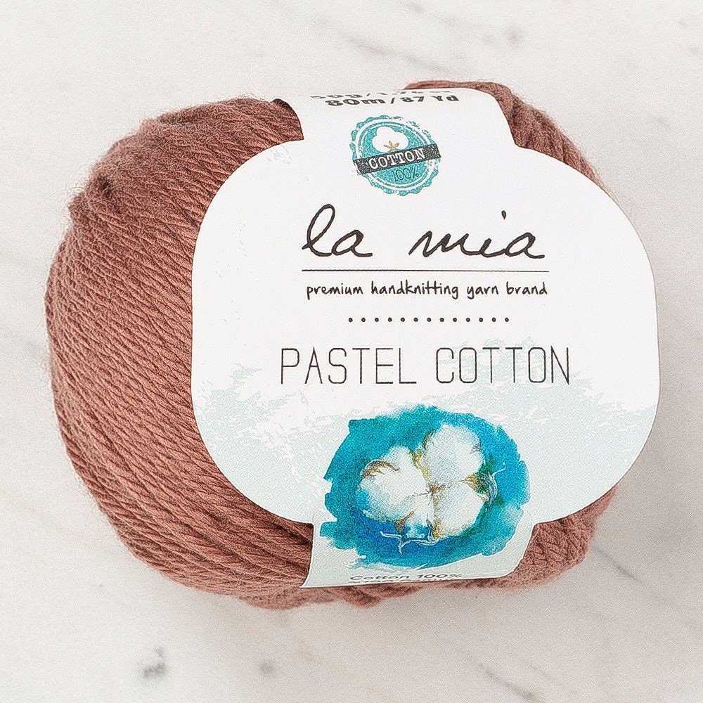 La Mia Pastel Cotton Kahverengi El Örgü İpi - L188 - 33956