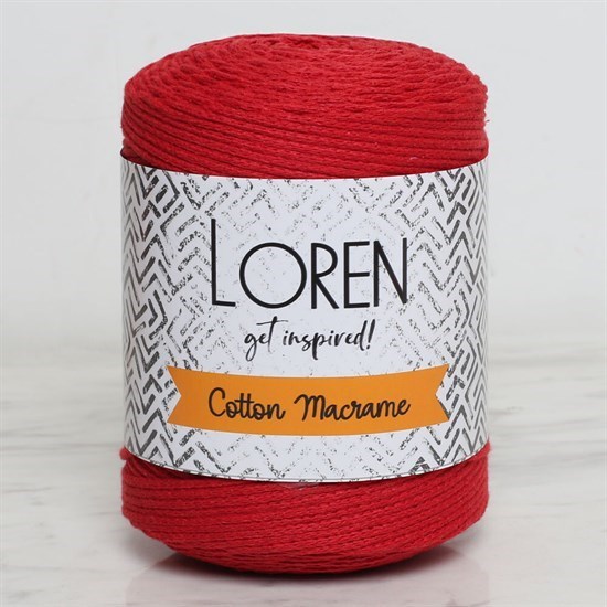 Loren Cotton Macrame Kırmızı - R095 - 34374