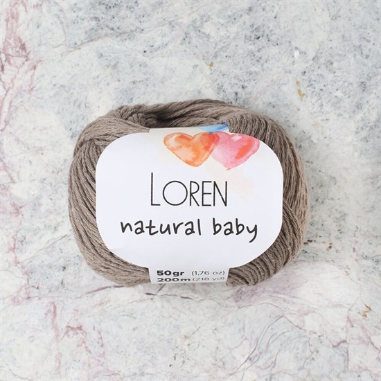 Loren Natural Baby Koyu Bej El Örgü İpi - R085 - 33943