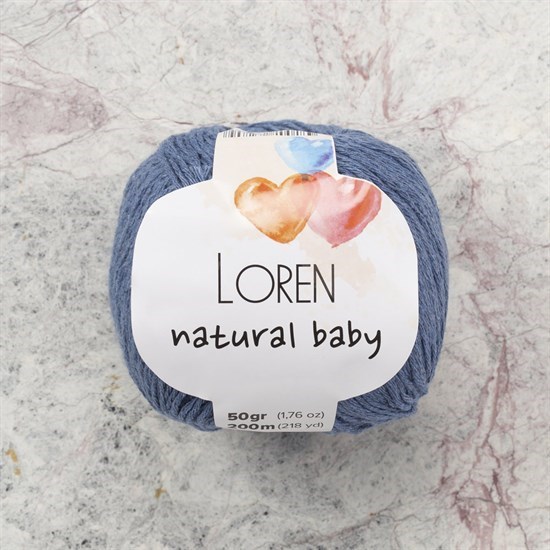 Loren Natural Baby Mavi El Örgü İpi - R102 - 33824