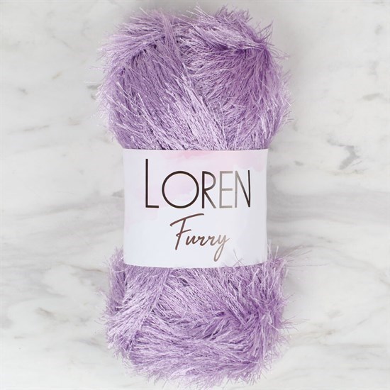 Loren Furry Lila El Örgü İpi - RF009 - 34047