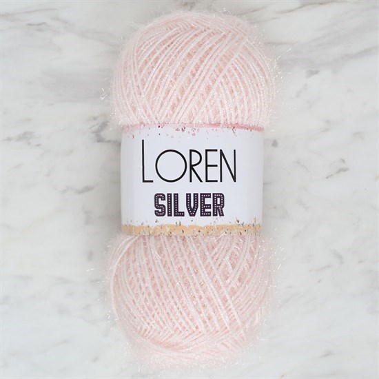 Loren Silver Toz Pembe El Örgü İpi - RS0062 - 34072