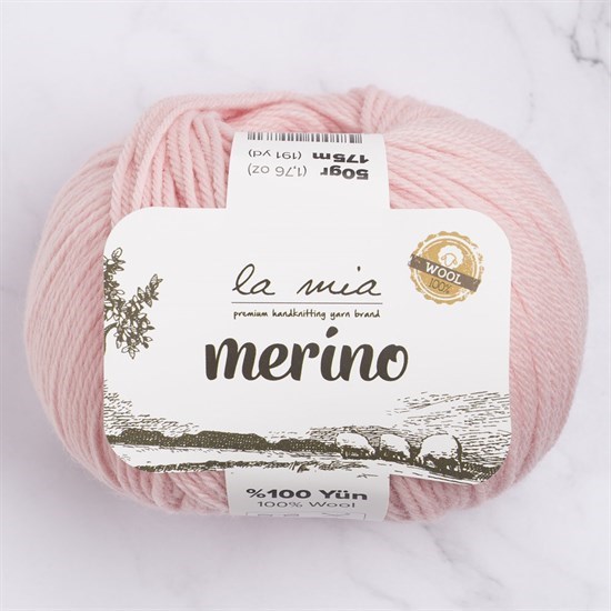 La Mia Merino Pembe El Örgü İpi - L040 - 33786