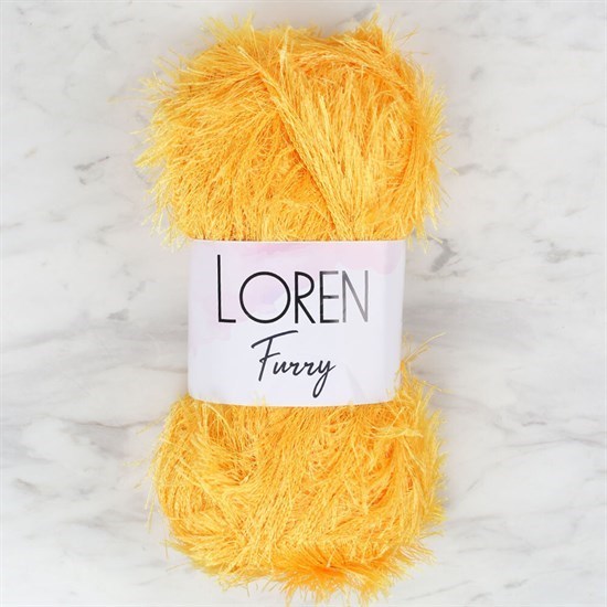 Loren Furry Hardal Sarısı El Örgü İpi - RF075 - 34063