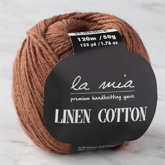 La Mia Linen Cotton Kahverengi El Örgü İpi - L087 - 33868