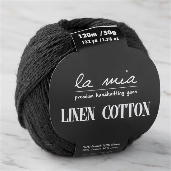 La Mia Linen Cotton Koyu Füme El Örgü İpi - L006 - 33871