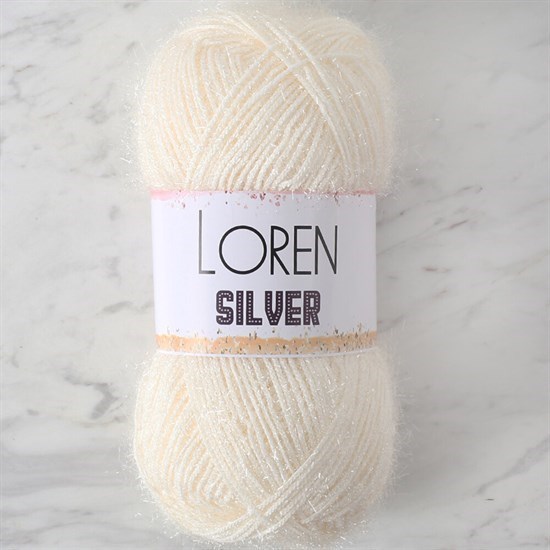 LOREN SILVER BEYAZ EL ÖRGÜ İPİ - RS0064 - 34070