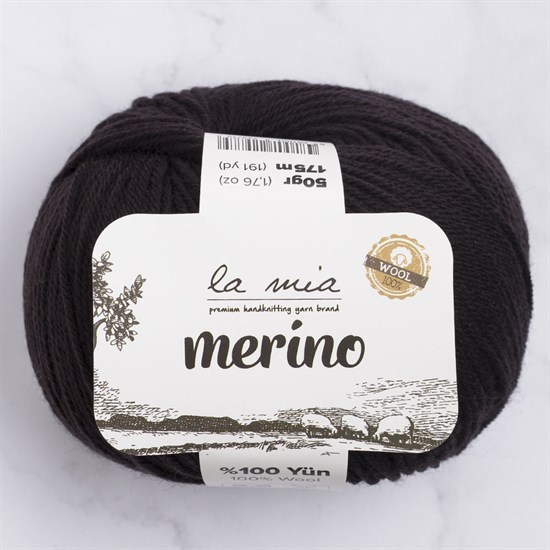 La Mia Merino Siyah El Örgü İpi - L006 - 33790