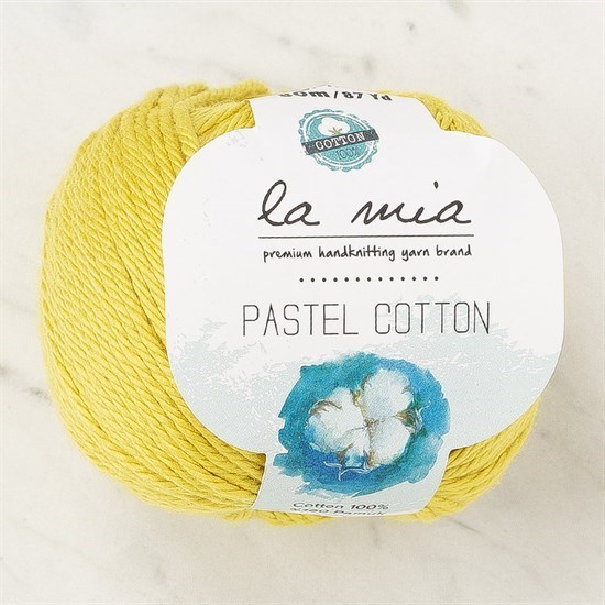 La Mia Pastel Cotton Hardal Sarı El Örgü İpi - L189 - 33955