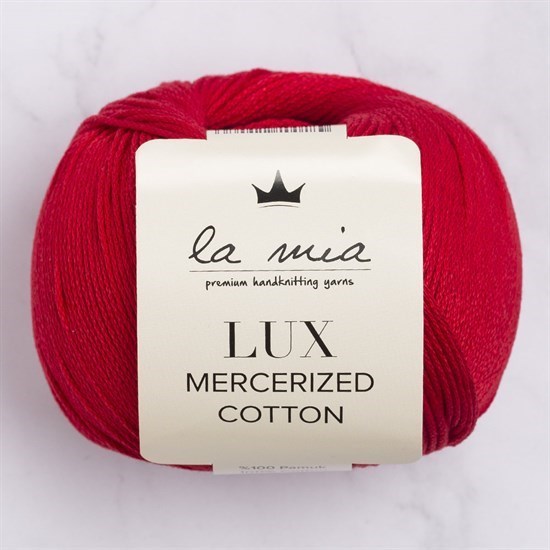 La Mia Lux Mercerized Cotton Kırmızı El Örgü İpi - 19 - 33745