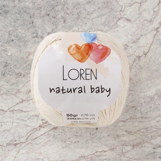 Loren Natural Baby Krem El Örgü İpi - R083 - 33945