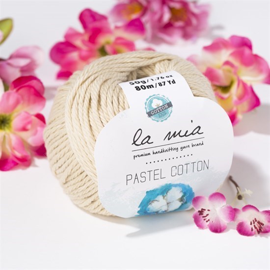 La Mia Pastel Cotton Bej El Örgü İpi - L051 - 33621