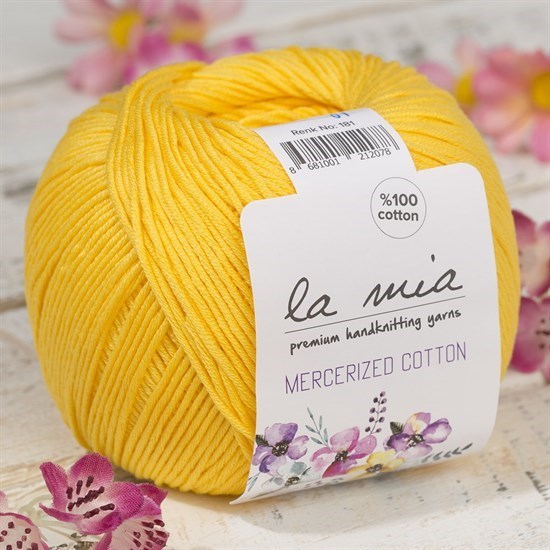 La Mia Mercerized Cotton Hardal Sarısı El Örgü İpi - 181 - 33583