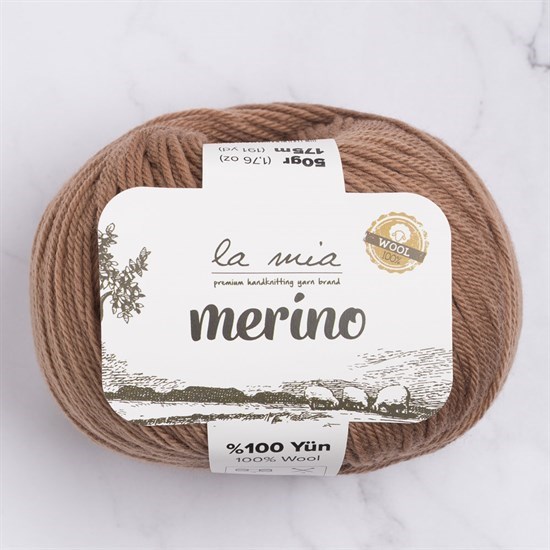 La Mia Merino Kahverengi El Örgü İpi - L137 - 33795