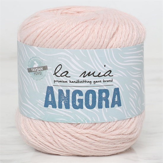 La Mia Angora Pudra Pembe El Örgü İpi - L185 - 34012