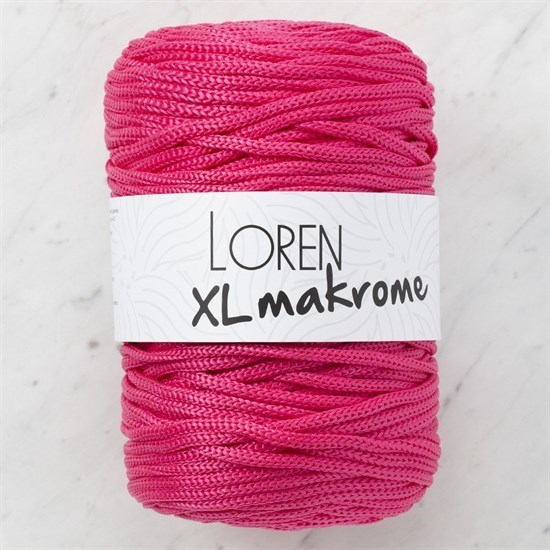 Loren XL Makrome Fuşya El Örgü İpi - R013 - 33713