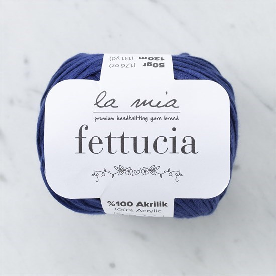 La Mia Fettucia Lacivert El Örgü İpi - L023 - 33880