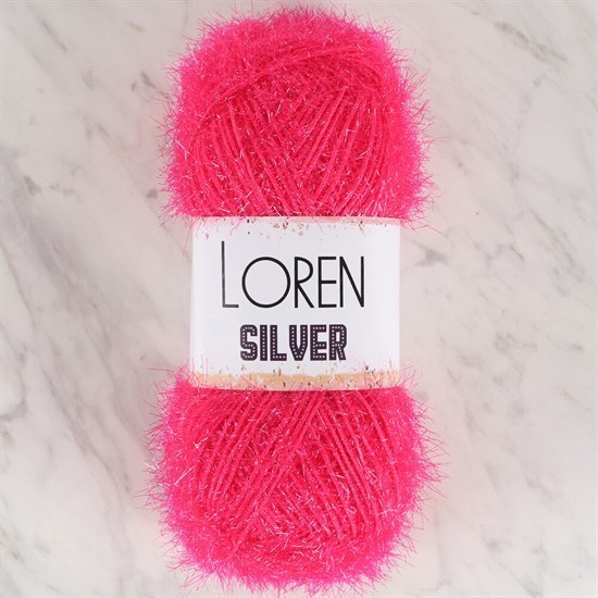 Loren Silver Fuşya El Örgü İpi - RS0021 - 34077