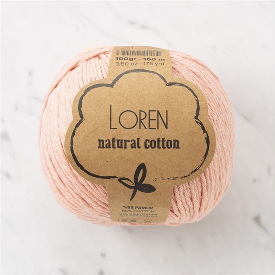 Loren Natural Cotton Açık Yavruağzı El Örgü İpi - R097 - 33916