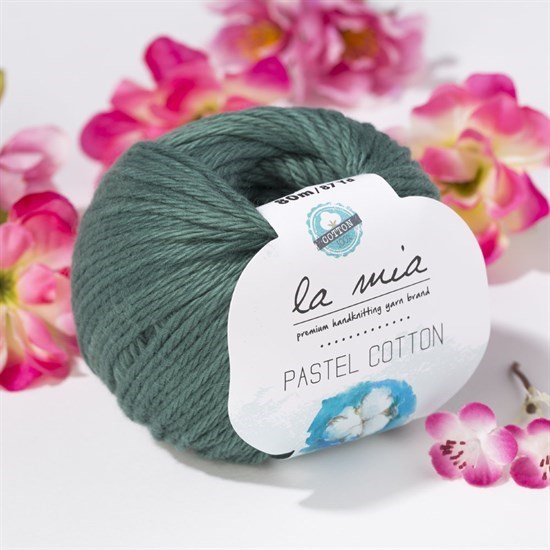 La Mia Pastel Cotton Yeşil El Örgü İpi - L055 - 33610