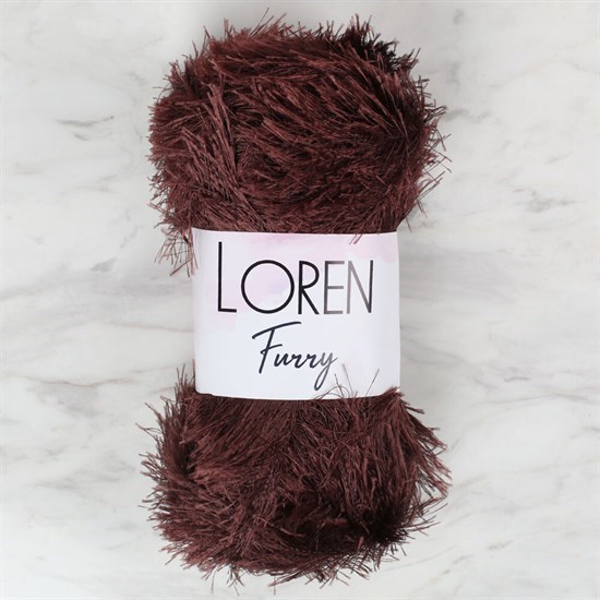 Loren Furry Kahverengi El Örgü İpi - RF093 - 34064