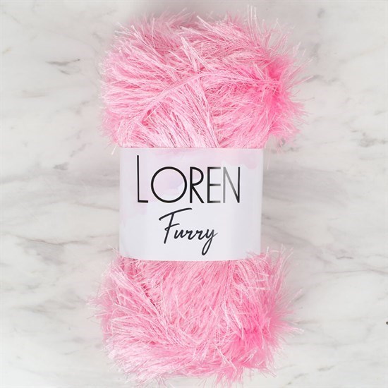 Loren Furry Pembe El Örgü İpi - RF014 - 34049