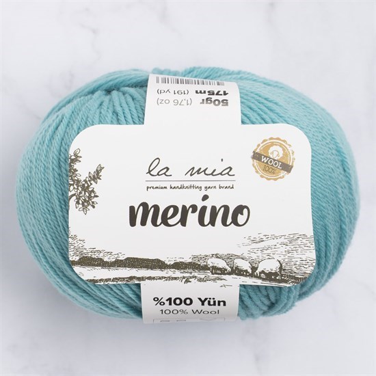 La Mia Merino Yeşil El Örgü İpi - L053 - 33794