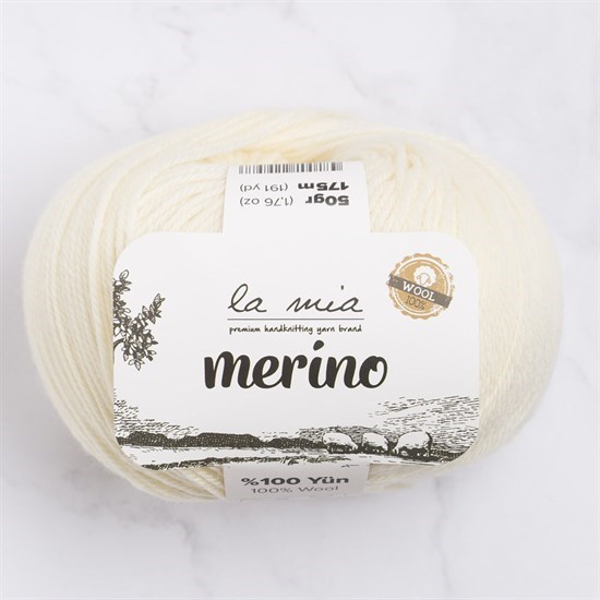 La Mia Merino Krem El Örgü İpi - L081 - 33776