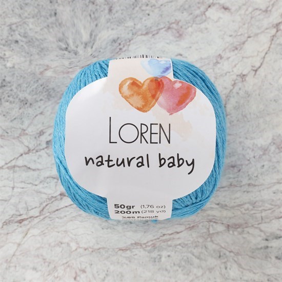 Loren Natural Baby Turkuaz El Örgü İpi - R091 - 33934