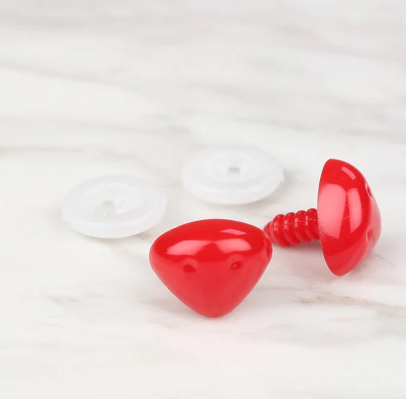 Loren Crafts 15 Mm Kırmızı 10 Adet Amigurumi Burun