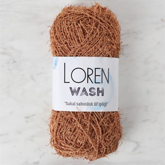 Loren Wash Kahverengi El Örgü İpi - R144 - 34035