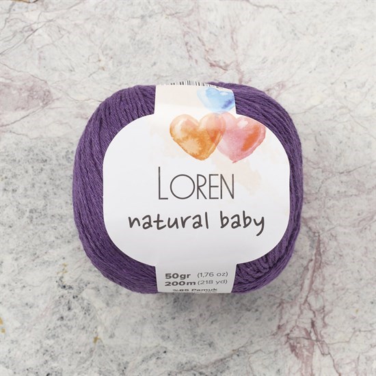 Loren Natural Baby Mor El Örgü İpi - R093 - 33930