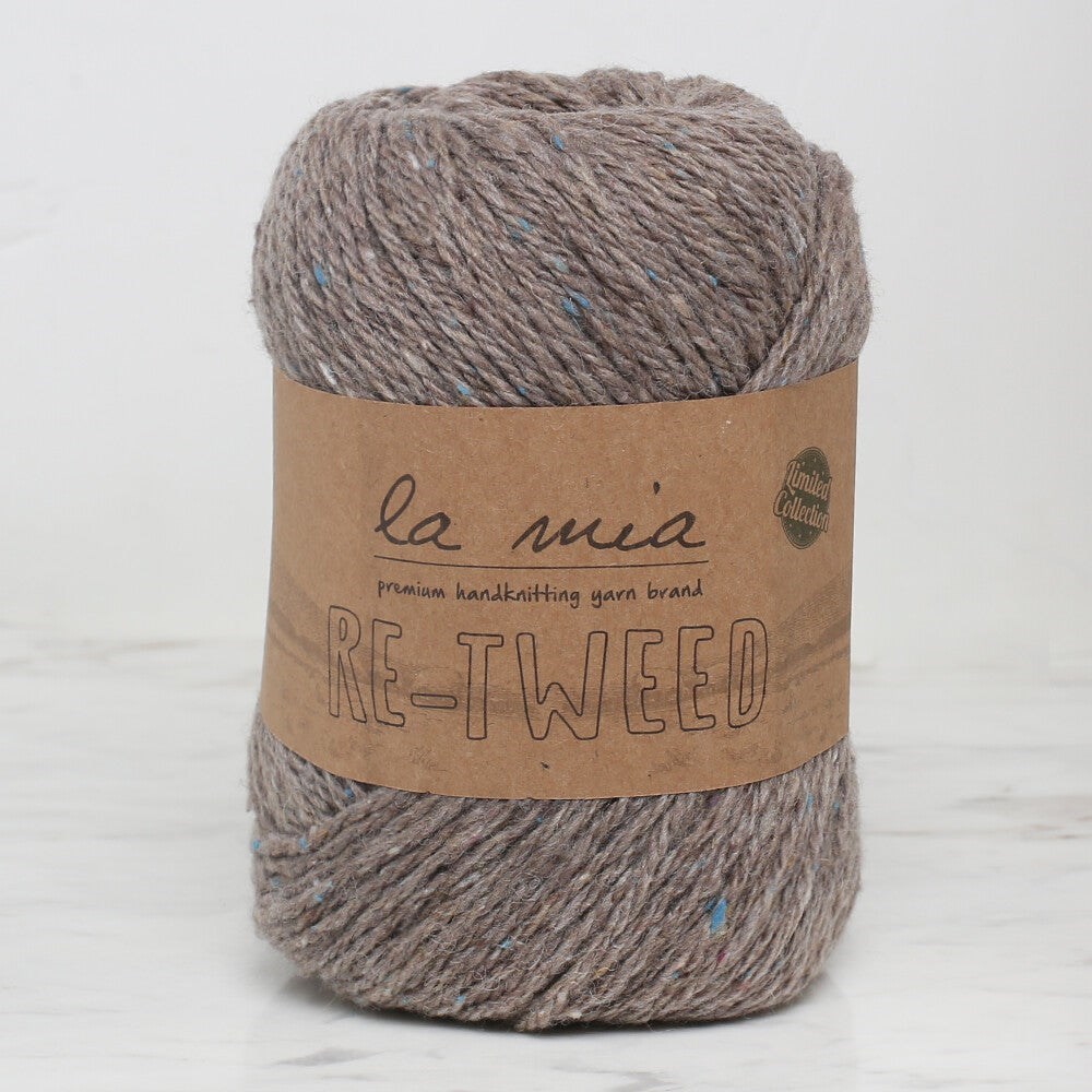 La Mia Re-Tweed Gri Melanj El Örgü İpi - L123 - 34406