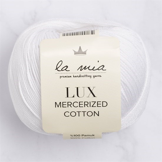 La Mia Lux Mercerized Cotton Beyaz El Örgü İpi - 2 - 33742