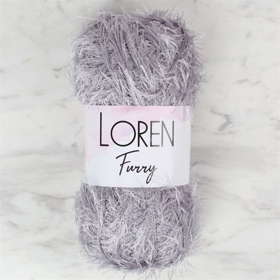 Loren Furry Gri El Örgü İpi - RF006 - 34045