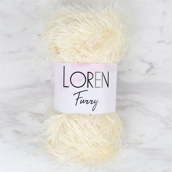 Loren Furry Krem El Örgü İpi - RF065 - 34062