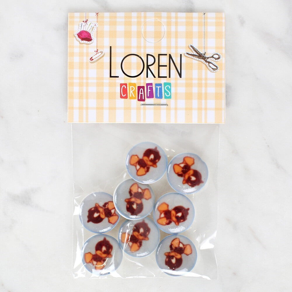 Loren Crafts 8'Li Ördek Düğme - 1203